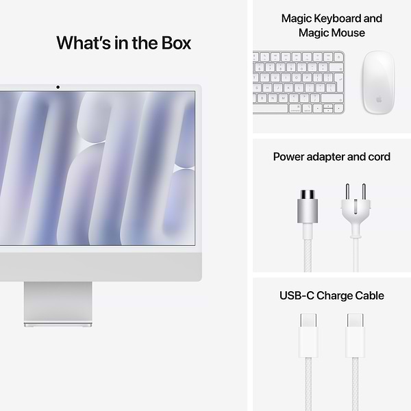 Фото - Комп'ютер-моноблок Apple iMac 24'' M4 A3247 Retina 4.5K 8-Core CPU 8-Core GPU 256GB Silver (MWUC3)