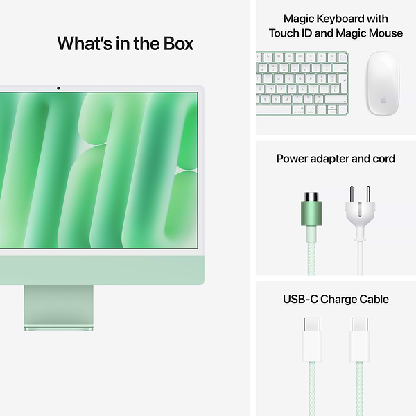 Фото - Компьютер-моноблок Apple iMac 24'' M4 A3137 Retina 4.5K 10-Core CPU 10-Core GPU 256GB Green (MWUY3)