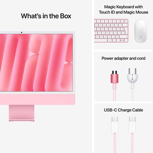 Фото - Компьютер-моноблок Apple iMac 24'' M4 A3137 Retina 4.5K 10-Core CPU 10-Core GPU 16GB/512GB Pink (MWV53)