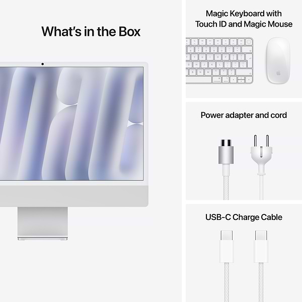 Фото - Компьютер-моноблок Apple iMac 24'' M4 A3137 Retina 4.5K 10-Core CPU 10-Core GPU 256GB Silver (MWUU3)