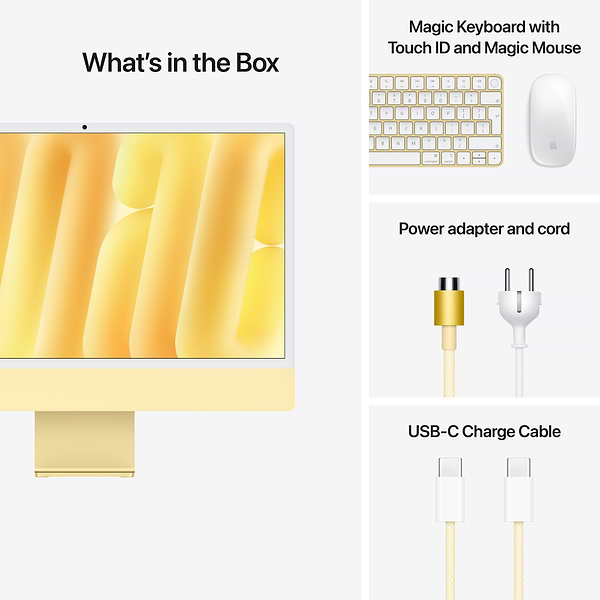 Фото - Компьютер-моноблок Apple iMac 24'' M4 Retina 4.5K 10-Core CPU 10-Core GPU 256GB Yellow (2024)
