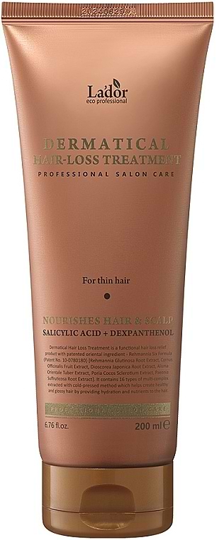 Маска для волос Lador HAIR-LOSS для тонких волос, 200 мл (8809181936571)