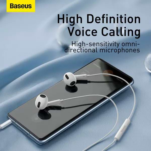 Фото - Навушники вкладиші дротові Baseus Earphone H17 White