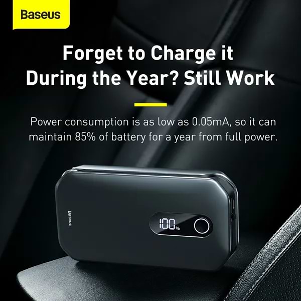 Фото - Уцінка - Пускозарядний пристрій Baseus 12000mAh Super Energy Pro Car Jump Starter Black (CRJS03-01)