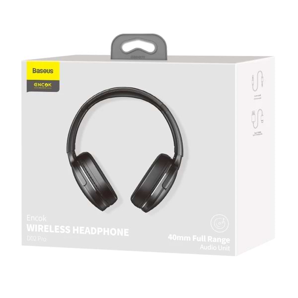 Фото - Навушники повнорозмірні бездротові Baseus Encok D02 Pro Black (NGTD010301)