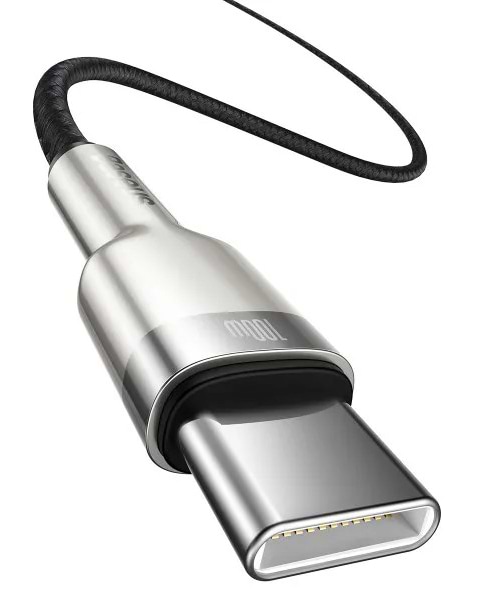 Фото - Кабель Baseus Cafule Metal Type-C to Type-C 100W 1 м Black (CATJK-C01)