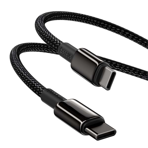 Фото - Перехідник Baseus Tungsten Gold USB-C-USB-C 2m Black (CATWJ-A01)