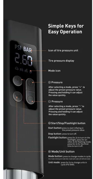 Фото - Автокомпресор Baseus Super Mini Inflator Pump Black (CRCQ000001)