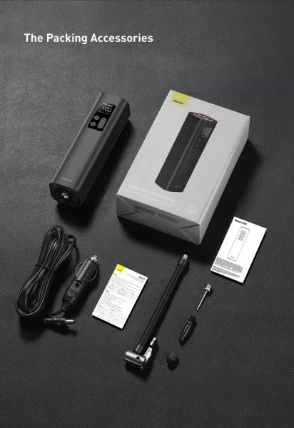 Фото - Автокомпресор Baseus Super Mini Inflator Pump Black (CRCQ000001)