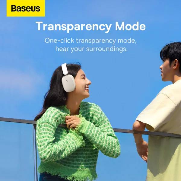 Фото - Наушники накладные беспроводные Baseus Bowie H1 Pro Noise-Cancellation Wireless Headphones Moon White (A00050601213-00)
