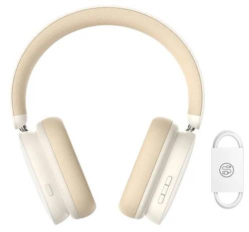 Фото - Наушники накладные беспроводные Baseus Bowie H1 Pro Noise-Cancellation Wireless Headphones Moon White (A00050601213-00)