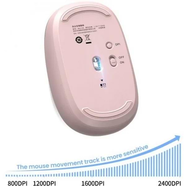 Фото - Мышь беспроводная UGREEN MU105 2.4 GHz Portable Wireless Mouse Pink (90686)