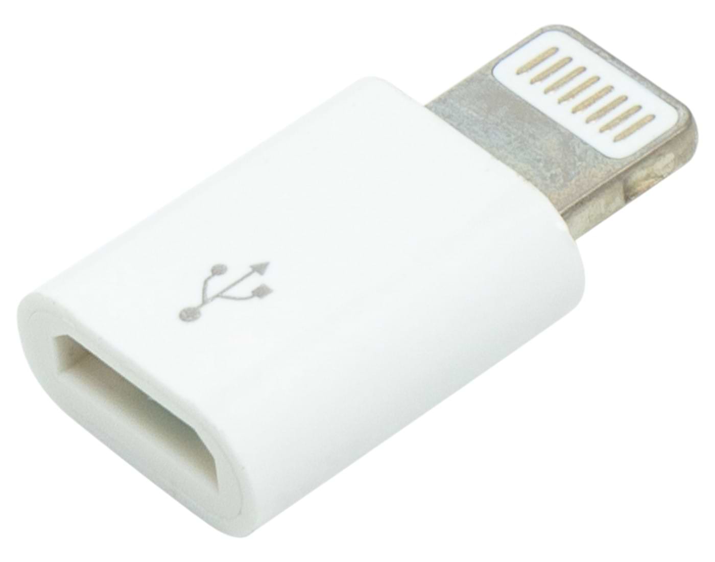 Адаптер PowerPlant micro USB (F) - Lightning (M) (DV00DV4047)
