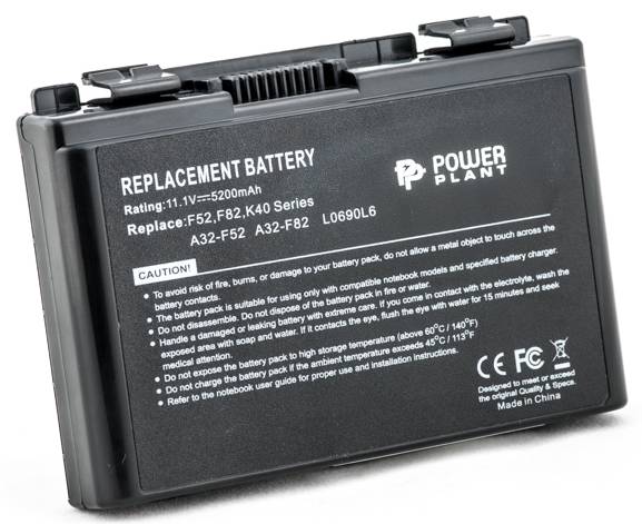 Купити Акумулятор для ноутбука PowerPlant ASUS F82 (A32-F82, AS F82 3S2P) 11.1V 5200mAh (NB00000058) - Фото 1 Акумулятор для ноутбука PowerPlant ASUS F82 (A32-F82, AS F82 3S2P) 11.1V 5200mAh (NB00000058) - Фото 1