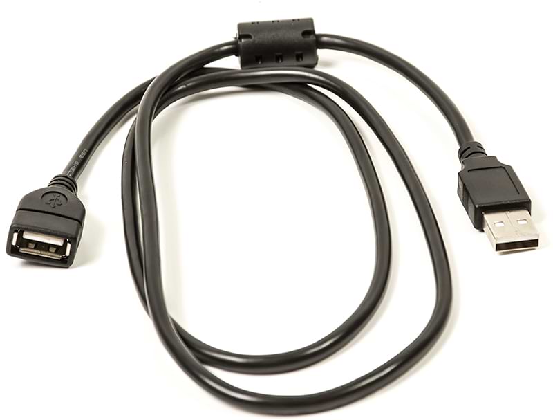 Адаптер PowerPlant USB 2.0 AF - AM 1.0m One ferrite (CA910694)