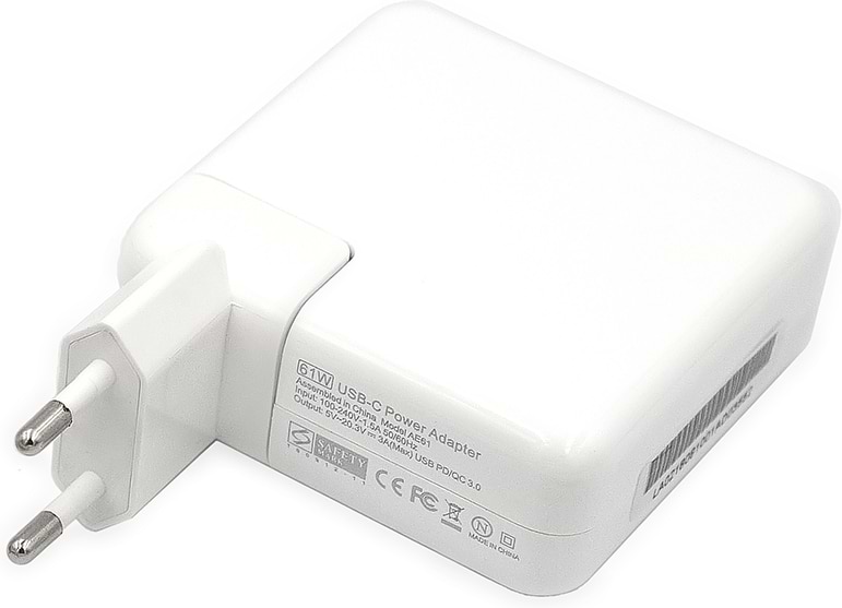 Зарядное устройство для ноутбука PowerPlant APPLE 220V, 20V 61W (USB Type-C) (AP61HCUSB)