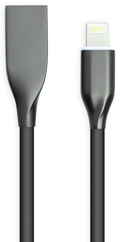 Кабель PowerPlant USB - Lightning 1m Black (CA911790)
