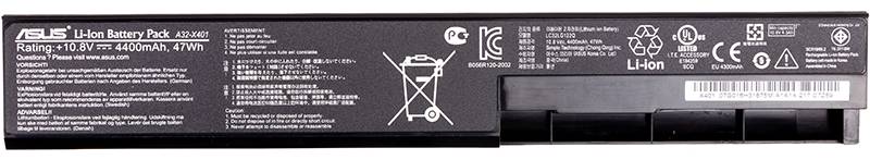 Фото - Аккумулятор для ноутбука PowerPlant ASUS X401 (A32-X401) 10.8V 4400mAh (NB431083)