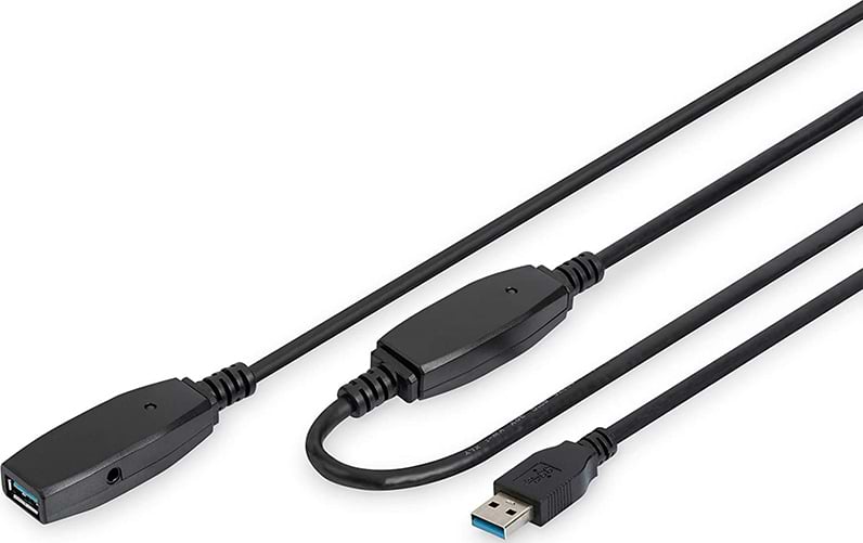Кабель USB type A - USB type A PowerPlant USB 3.0 AM - AF 10 м (CA912858) - Фото 1