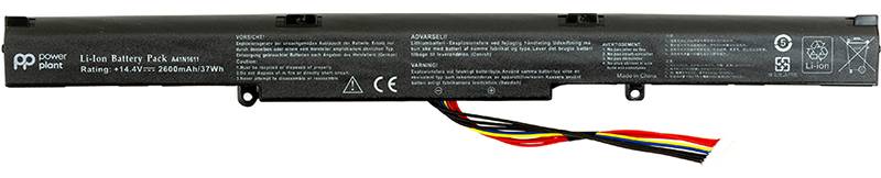 Фото - Акумулятор для ноутбука PowerPlant ASUS GL553 (A41N1611) 14.4V 2600mAh (NB430857)