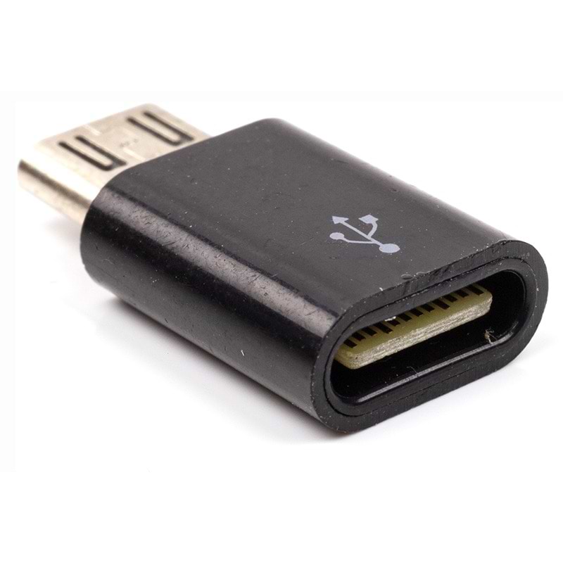 Кабель синхронизации данных PowerPlant USB Type-C (F)-microUSB (M) (CA913145) - Фото 1