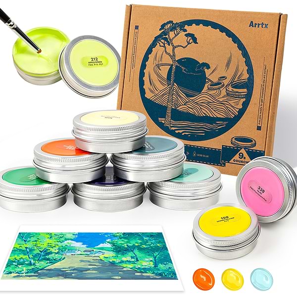 Фото - Краски Arrtx 9B 9 Colors Gouache Paint (LC302925) Фото - Краски Arrtx 9B 9 Colors Gouache Paint (LC302925)