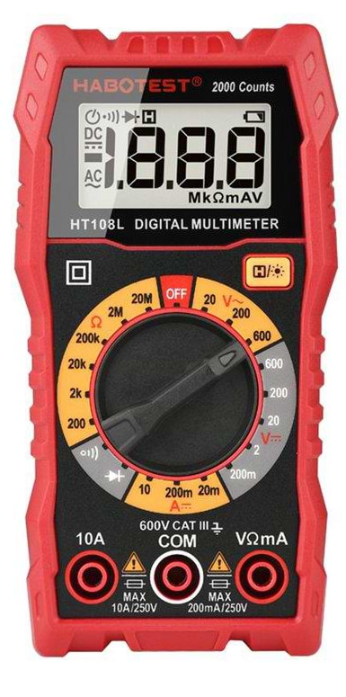 Вимірювальний пристрій Habotest DC600V/10A, AC600V (HT108L)