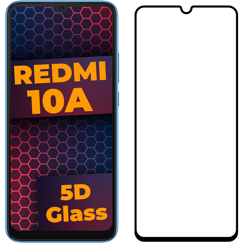 Защитное стекло для смартфона PowerPlant Full screen PowerPlant for Xiaomi Redmi 10A (GL601704) - Фото 1