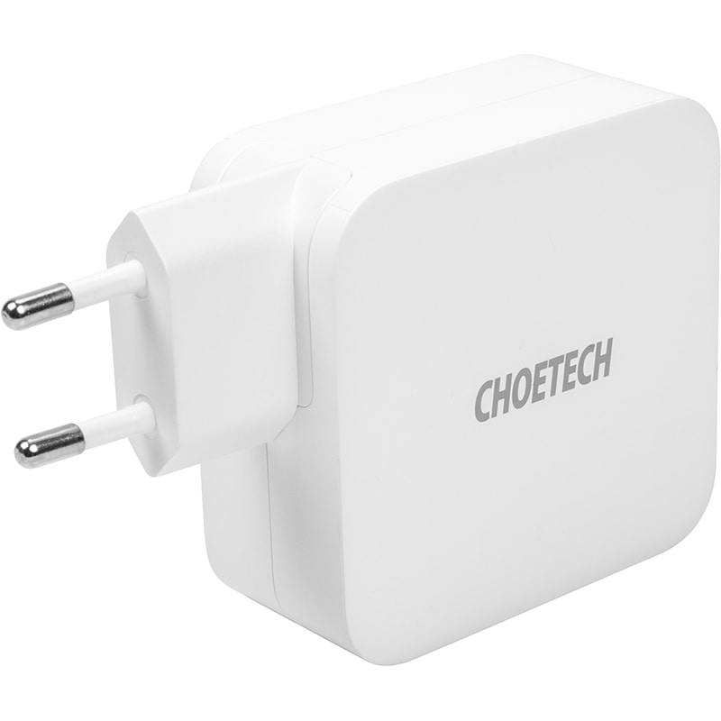 Мережевий зарядний пристрій Choetech GaN 2xUSB Type-C 100W PD (PD6008)