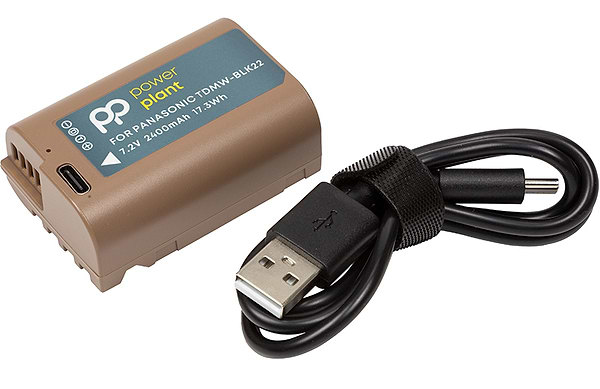 Фото - Акумулятор для фотокамери PowerPlant Panasonic TDMW-BLK22 2400mAh з+ кабель Type-C (CB971299)