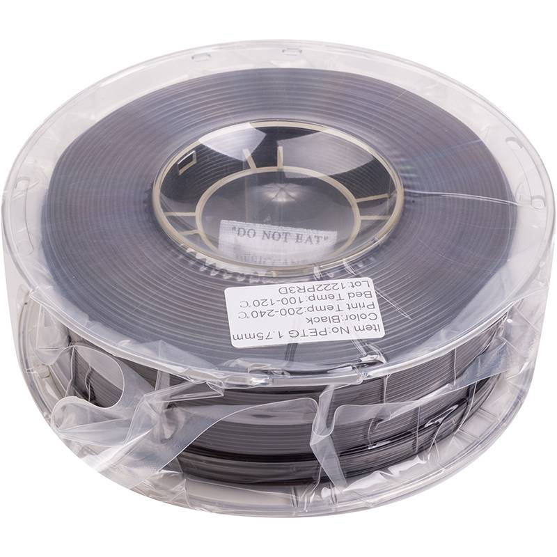 Нитка для PETG-картриджа PowerPlant Filament 1.75 мм 1 кг Black (PT812905) - Фото 1