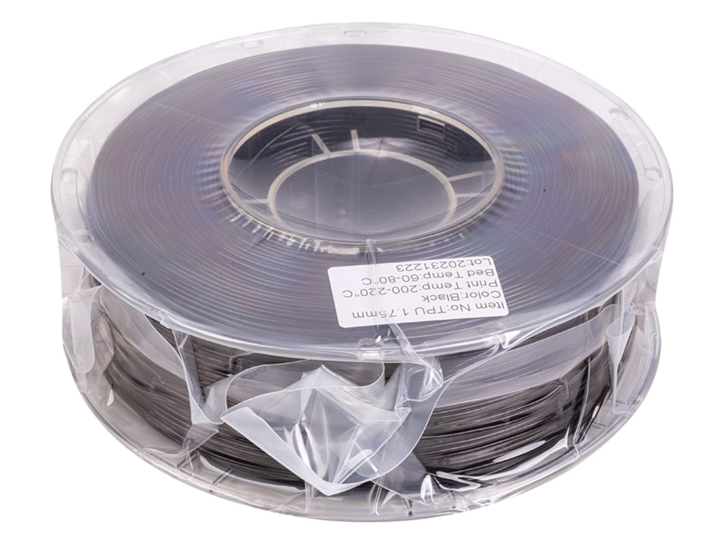 Нитка для TPU-картриджа PowerPlant Filament 1.75 мм 1 кг Black (PT812981) - Фото 1