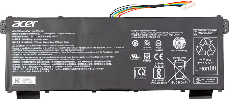 Акумулятор для ноутбука Acer Aspire 5 A515-43G (AP18C4K) 11.4V 4200mAh (original) (NB410729)