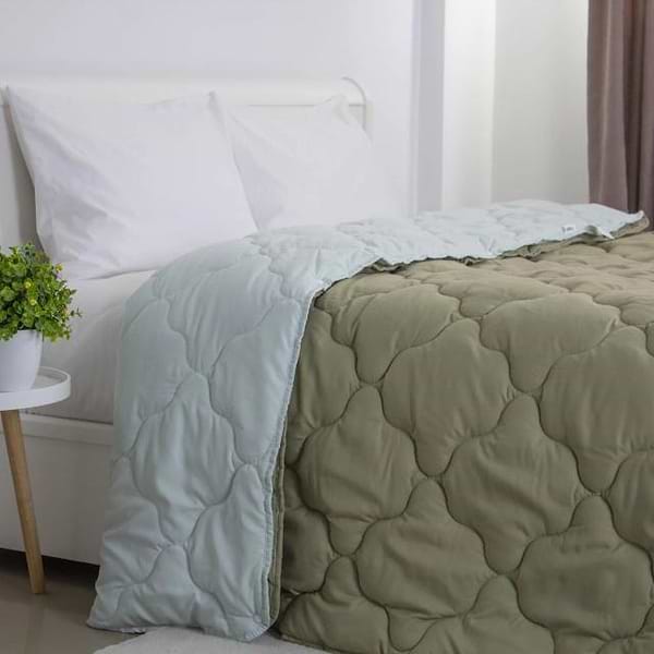 Фото - Одеяло всесезонное полуторное ТЕП DUO SEASON 150х210 см Мятный/Оливковый (1-04743_35082)