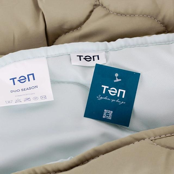 Фото - Одеяло всесезонное двуспальное евро ТЕП DUO SEASON 200х210 см Мятный/Оливковый (1-04744_35084)