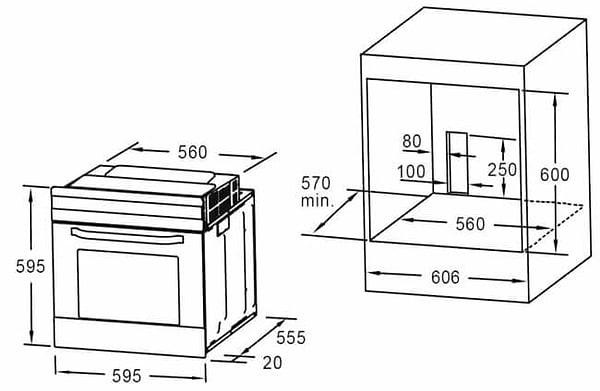 Фото - Духова шафа електрична Comfee CB0720GW