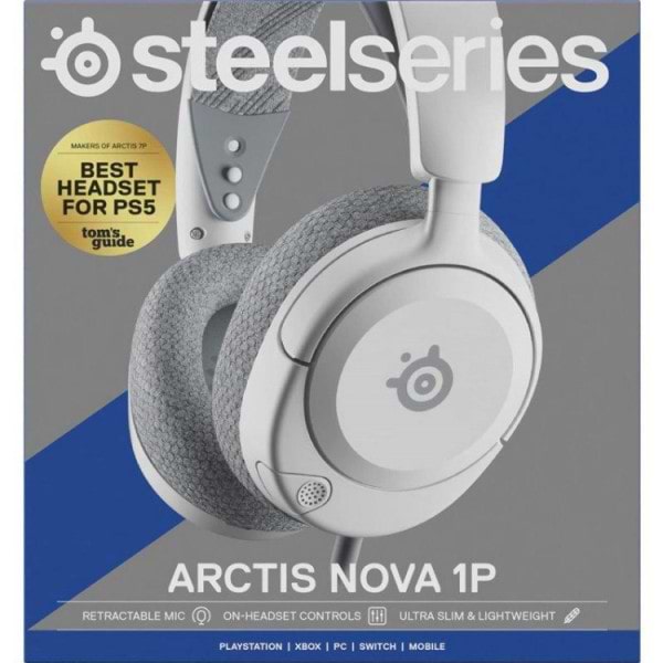 Фото - Гарнитура проводная игровая SteelSeries Arctis Nova 1P White (61612)