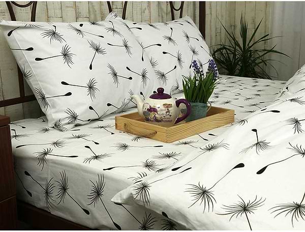 Фото - Підковдра двоспальна Руно 175х215 бязь (58.114Б_Fly white)