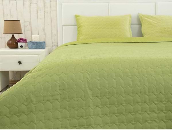 Фото - Покривало полуторне Руно 150х220 велюр (360.55_Green banana)