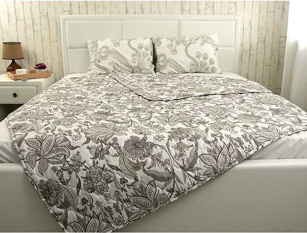 Фото - Ковдра літня двоспальна євро Руно 200х220 вовняна Comfort Luxury бязь (322.02ШКУ_Luxury)