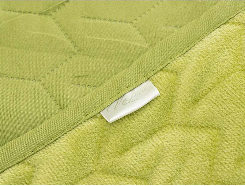 Фото - Покрывало двуспальное Руно 220х240 велюр (330.55_Green banana)