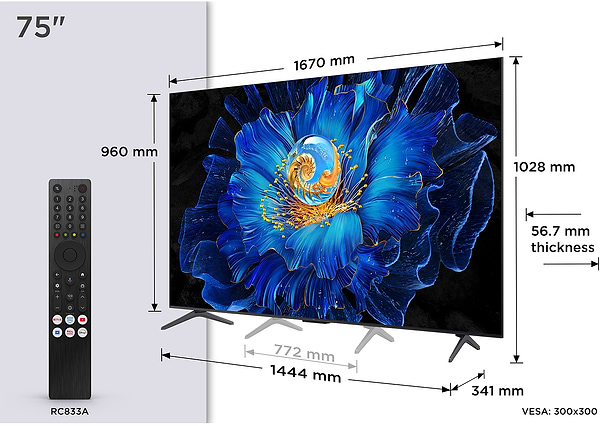 Фото - Телевізор TCL 75C6KS