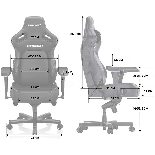 Фото - Крісло для геймерів Anda Seat Kaiser 4 Size XL White Premium PVC (AD12YDDC-XLL-20-W-PV/C)