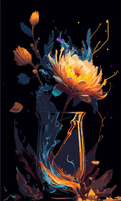 Картина за номерами Strateg Квітковий феєрверк 50х25 см (BH5025-2) - Фото 1