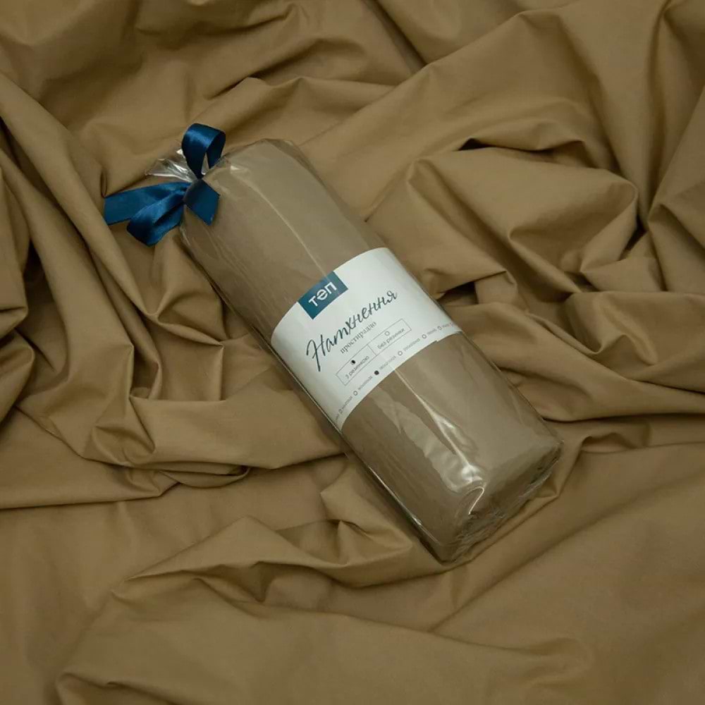 Простынь полуторная ТЕП ВДОХНОВЕНИЕ с резинкой 140х200 см Олива (2-04016_27816)