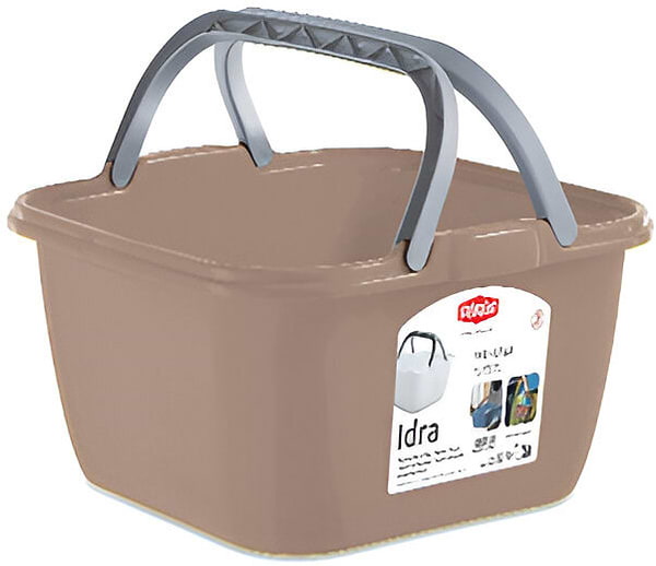 Фото - Корзина для зберігання Stefanplast IDRA з ручками 14 л Коричневий (PR129V/2)