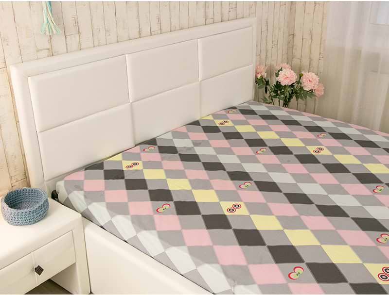 Простирадло полуторне Руно 143х215 сатин (71.137_Owl ромб)