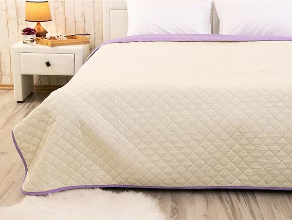 Фото - Покрывало двуспальное Руно 220х240 микрофайбер Севилья сиренево-молочная (330.52У_Севилья)