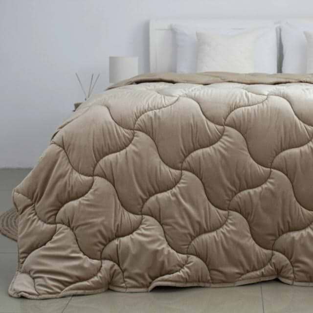 Ковдра літня двоспальна ТЕП VELOUR 180210 см Золотий беж (1-04871_34481)