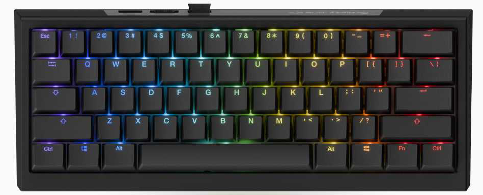 Клавиатура беспроводная игровая Ducky One X Mini(60%) Black (ON2461AST3-DAUSPDOECL1AS1)